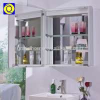 OEM Wall Mounted LED Illuminated waterproof Aluminum Bathroom Mirror Cabinet