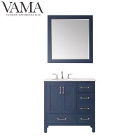 VAMA 36 inch tiny house used bathroom vanity cabinet with gold handles 723036X